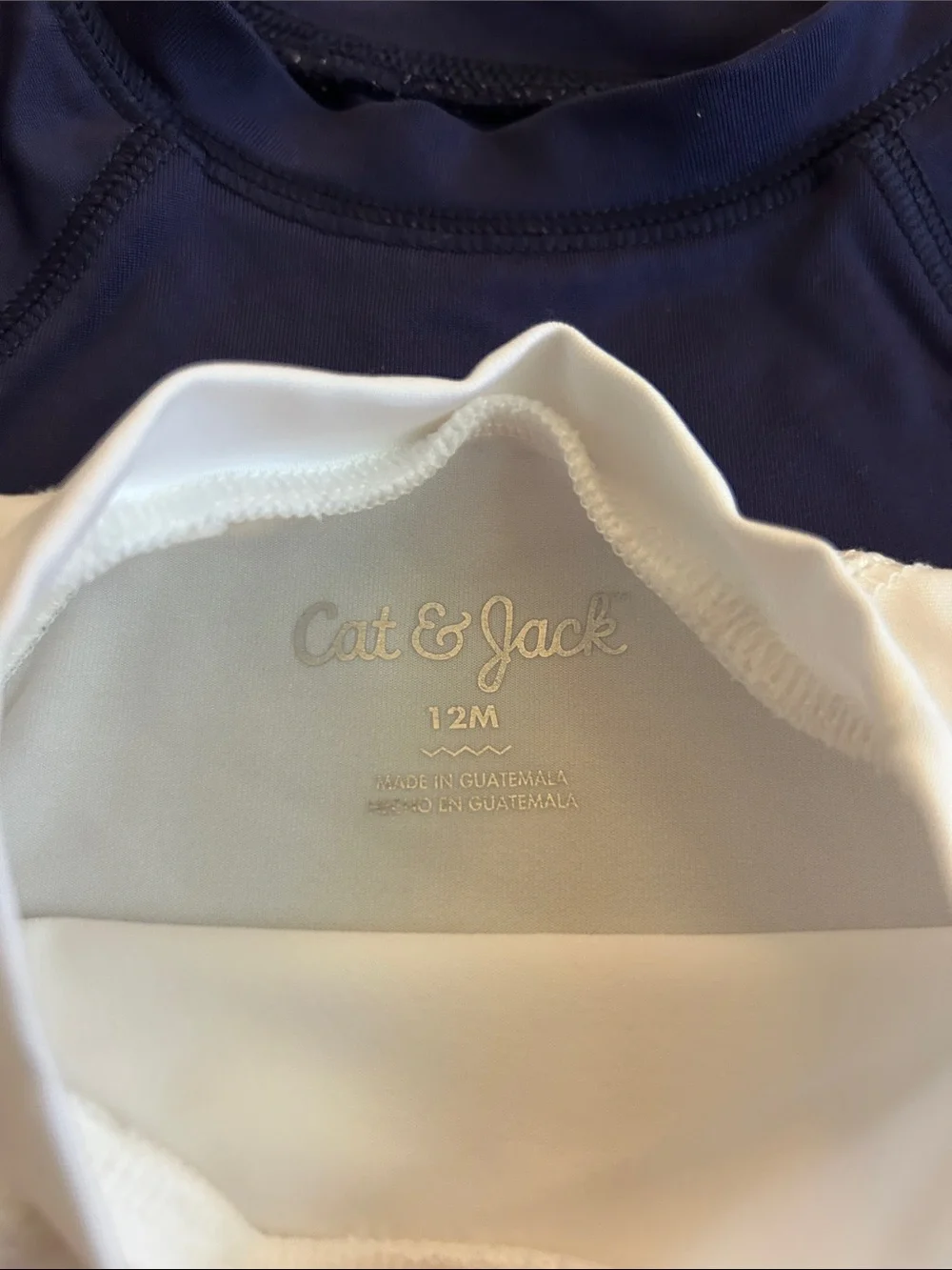 Cat & Jack Long-Sleeve Rash Guard Tops - Navy, Gray & White